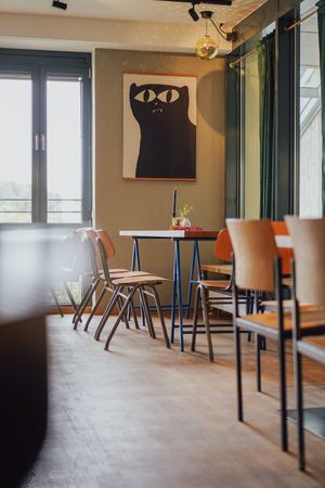 Kein Leder oder Pelz bei der Einrichtung at Café & Kater in Traunstein