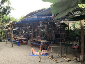 Games and lounging  at Flutterby House in Puntarenas