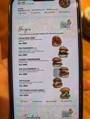 The fashionista is the vegan burger at Bao Box in Nairobi