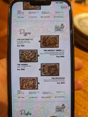 The San fran is the vegan pizza at Bao Box in Nairobi