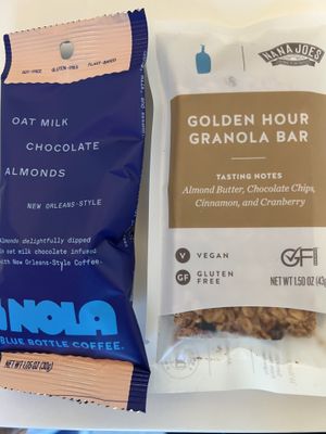 Vegan snacks  at Blue Bottle Coffee in San Mateo