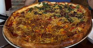 Half San Genaro (special) and half Greco  at Pizza Verdura Sincera in Atlanta