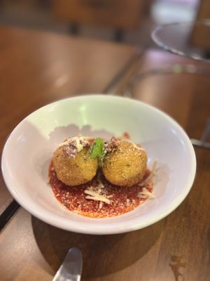 Arancini Rice Balls at Pizza Verdura Sincera in Atlanta