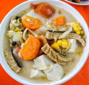 Fish bee hoon soup super good at My Way Vege Shop in Johor Bahru