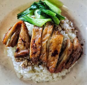 Best ever chicken rice, perfect at My Way Vege Shop in Johor Bahru