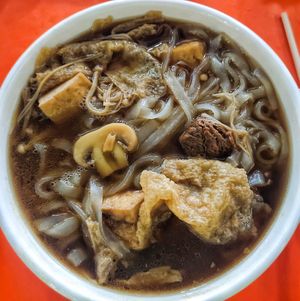 Bak kut teh kuey teow very delicious at My Way Vege Shop in Johor Bahru