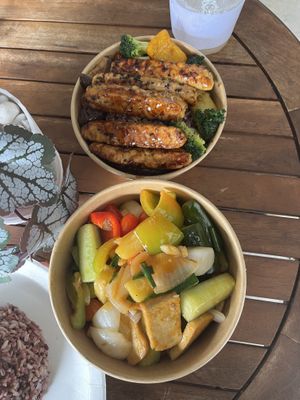Tempeh bowl and stir fry. yum!!!  at Plantable - Maybe closed in Chiang Mai