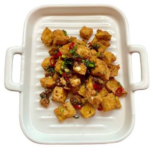 Introducing Our Crispy Tofu with Garlic, Chili, and Salt

Get ready to savor the irresistible flavors of our Crispy Tofu with Garlic, Chili, and Salt. Each piece of tofu is caref at Plantable - Maybe closed in Chiang Mai