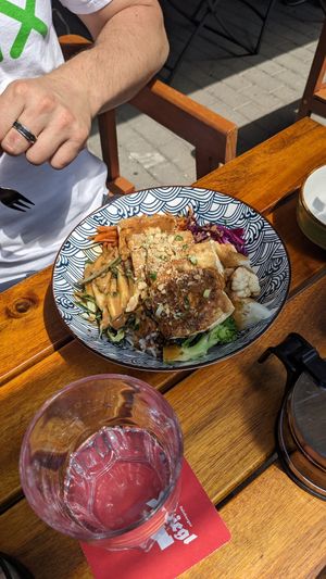 Peanut tofu bowl at Shiyu in Vienna