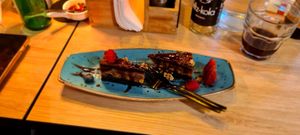 Apple and walnut stack at Shiyu in Vienna