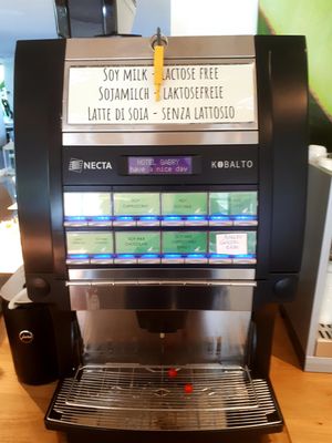 Vegan coffee machine at Gabry in Riva Del Garda