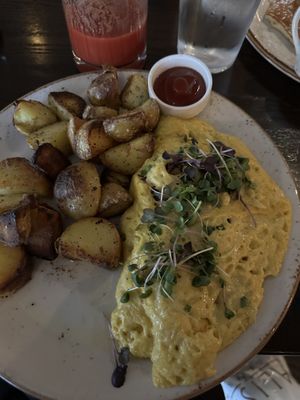 Eggless Omelette 🤩  at Salish Lodge & Spa in Snoqualmie