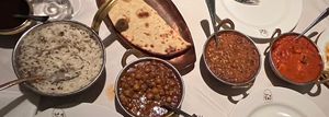 Vegan: Jeera Rice+Channa Masala (left)  at Le Taj  in Montreal