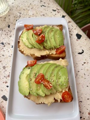Avo toast  at VEGGIE  in Cancun