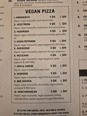 Menu Feb 2026 at Pizzaminded in Pascoe Vale