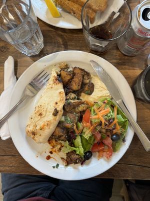 Roasted cauliflower and butternut squash shawarma   at Johnny Baghdad's Cafe On The Square in Ripon
