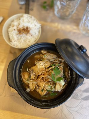 Cassoleta de tofu i bolets  at The Lotus Bistro in Reus