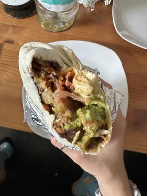 Vegan Lover with pickled onions  at Dolores Burritos in Berlin