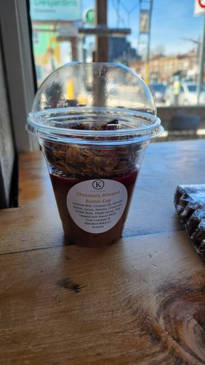 Chocolate almond chia pudding at Krave Coffee in Toronto