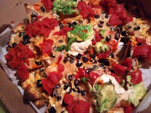 Vegan nachos at DellzVille in Charleston