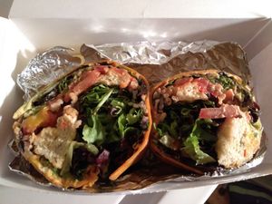 "crab cake" wrap at DellzVille in Charleston