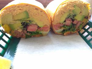 Sweet potato hash wrap at DellzVille in Charleston