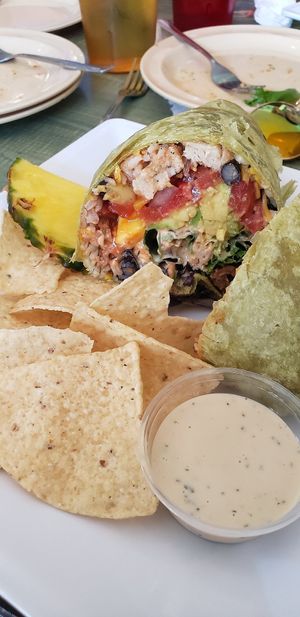 Vegan chicken bacon wrap at DellzVille in Charleston