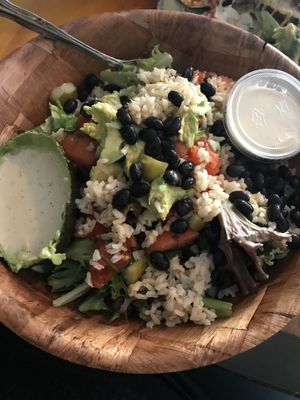 Black bean and brown rice salad at DellzVille in Charleston