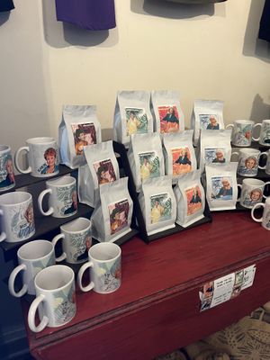 Coffee bags and mugs   at Undergrounds Coffee House in Buffalo