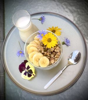 Our special homemade nutty granolaa  at Secret Garden Cafe in Bethlehem