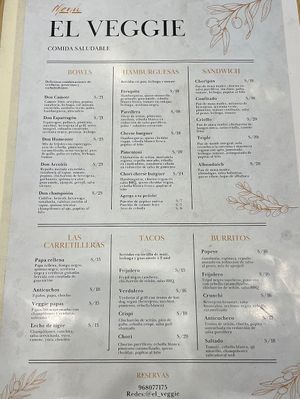 Menu  at El Veggie - Centro  in Arequipa