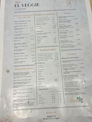 Menu  at El Veggie - Centro  in Arequipa
