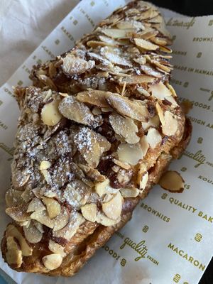 Yummy vegan almond croissant   at La Tour Cafe - Queen St in Honolulu