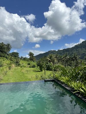 Pool view   at Nana's Pool & Bar Sidemen in Sidemen