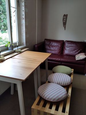 Sitzecke drinnen at Bohnentanke in Garz