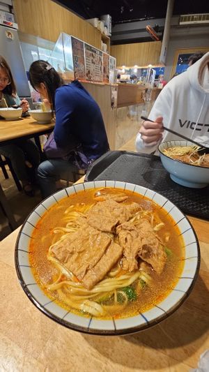 Stinky tofu (tofu under noodles) at Miao Guanyin - 妙觀音素食 - Zhongzheng District in Taipei