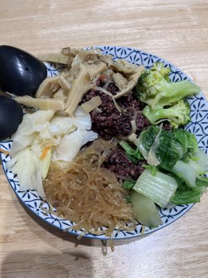 Black rice dish ($120)  at Miao Guanyin - 妙觀音素食 - Zhongzheng District in Taipei