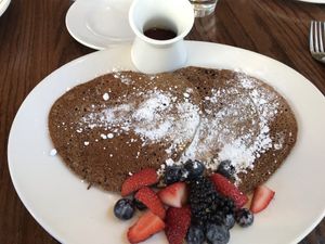 Vegan buckwheat pancakes  at The Daily Kitchen & Bar in Richmond