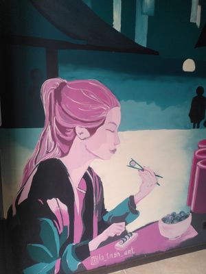 Beautiful wall art at Vegan Sushi Bar - Arnhem in Arnhem