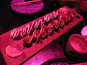 California cream crunch (top) and no chicken teriyaki (bottom) at Vegan Sushi Bar - Arnhem in Arnhem