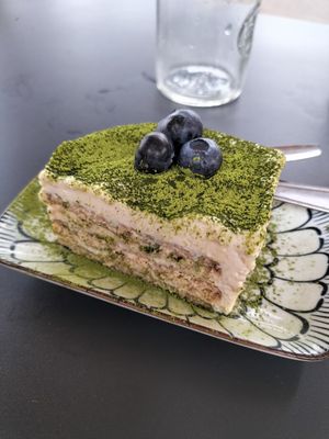 Matcha tiramisu at Vegan Sushi Bar - Arnhem in Arnhem