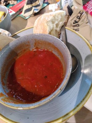 Tomato soup (October 2024) at Marks and Spencer Café in Aberystwyth