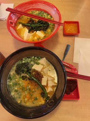 Vegan ramen with chili paste and habanero paste  at Nara Ramen and Sushi Bar in Boise