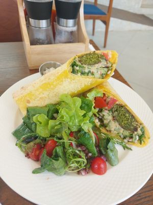 Falafel wrap at Food4Thought - East in Chiang Mai
