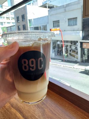 Vanilla Oat milk iced latte   at 89ºC Coffee Station in Sao Paulo