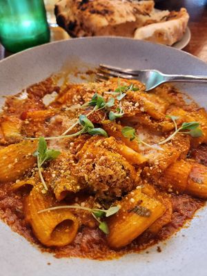 Vegan pasta at Francesca's Italian Kitchen in Wanaka