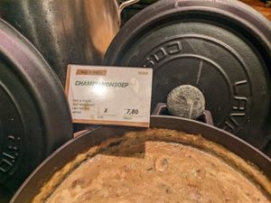 Vegan mushroombsoup at Efteling - Kashba Restaurant in Kaatsheuvel