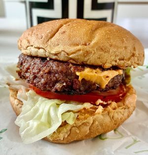 Burger at Krave - Motor City in Dubai