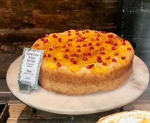 Upside down orange cake  at The Lime Tree Cafe - Motor City  in Dubai