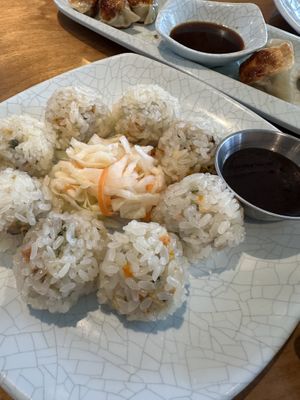 Handmade Rice Dumplings with slaw (just meh)  at Hello Dumpling in Dallas
